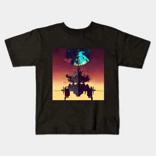 Flying warship Kids T-Shirt